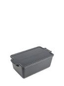 Terrine céramique Appolia 650g, black ceramic terrine with a lid for cooking and serving dishes.