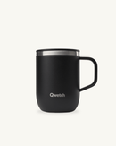 Mug isotherme 350 ml en inox recyclé noir avec anse – Qwetch