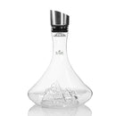 Carafe à vin Topographic Mont Blanc en cristal, idéale pour aérer et servir du vin dans une présentation raffinée.