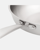 Poêle inox cuisinox gourmet poignée zoom