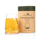 Verre TOPOGRAPHIC Mont Blanc –Fond en Verre Sculpté