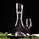  Carafe à vin TOPOGRAPHIC Zugspitze avec relief gravé du sommet dans le fond.