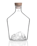 Détail du relief Mont Blanc à l’intérieur de la carafe – verre borosilicate soufflé main