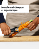Juliennes fines et régulières obtenues avec l’éplucheur OXO