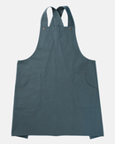 Tablier Japonais N°231 en bleu, design minimaliste avec poches, pour les Makers du quotidien.