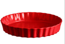 Tourtière 28 cm Emile Henry en céramique, pour des tartes et tourtes parfaitement dorées.
