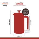 Cafetière à piston 1L Kitchen Craft, idéale pour un café riche et authentique.