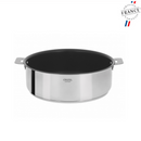Sauteuse anti-adhérente Cristel Casteline amovible en inox avec revêtement anti-adhésif sans PFOA.
