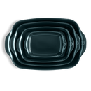 Plat à four rectangulaire Belle ile en céramique, ensemble de plats à four empilables.