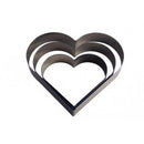 Cercle à mousse 24 cm pâtisserie Inox Coeur - Maison Habiague