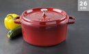 Cocottes fonte Staub ronde cerise - Maison Habiague