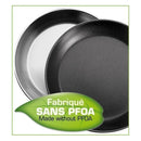 Poêle anti-adhérente Casteline Amovible avec revêtement sans PFOA, vue des deux côtés, design élégant.