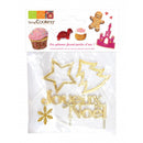 4 décors à gâteau dorés de Noël - Maison Habiague