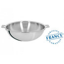 Wok inox Casteline amovible, design élégant en inox, fabriqué en France pour une cuisson rapide et diététique.
